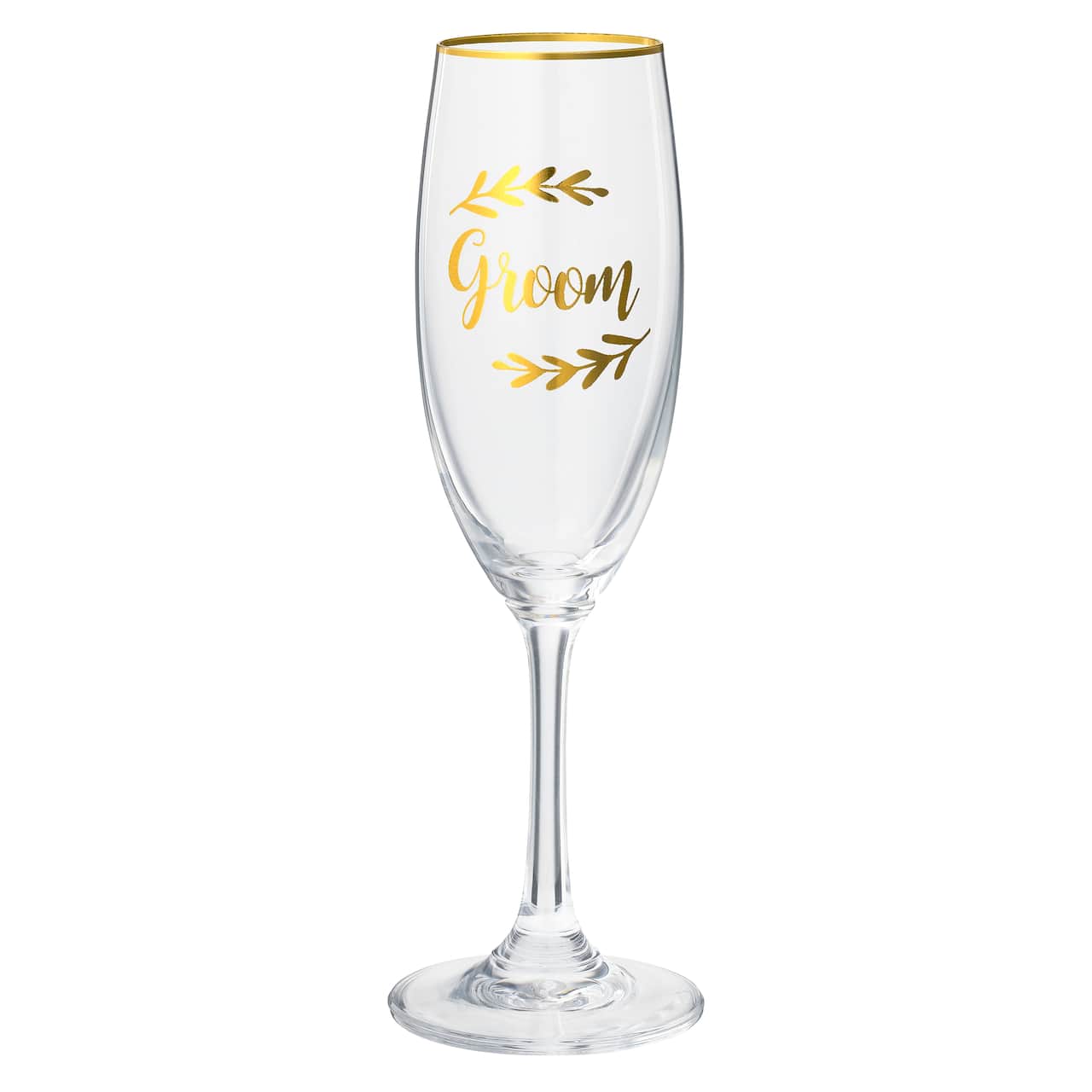 Gold Groom Toasting Flute by Celebrate It&#x2122;